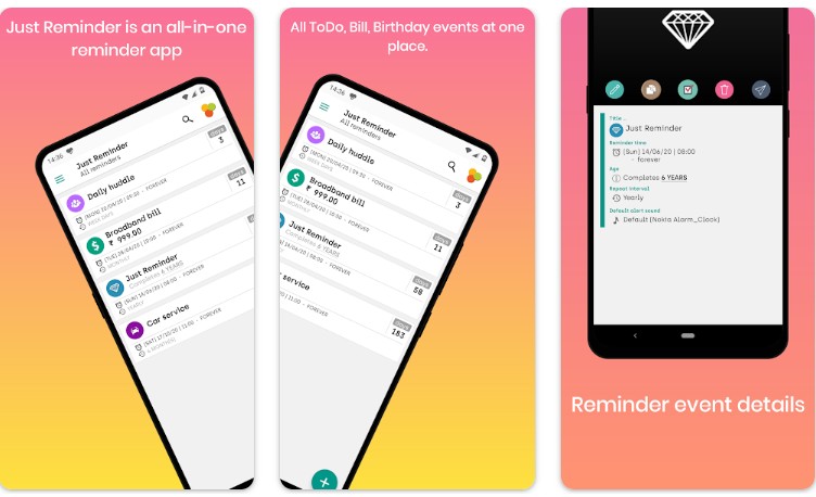 App nhắc nhở uống thuốc Just Reminder